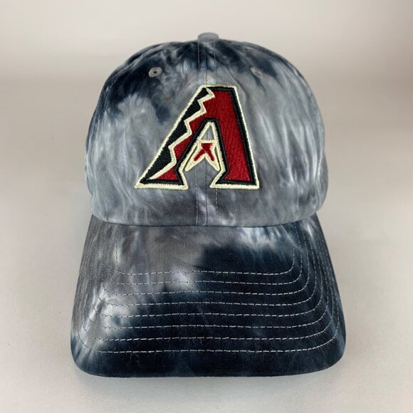 Arizona Diamondbacks Black Gray White Tie Dye 47 Brand Clean Up Strapback Hat - Picture 2 of 6